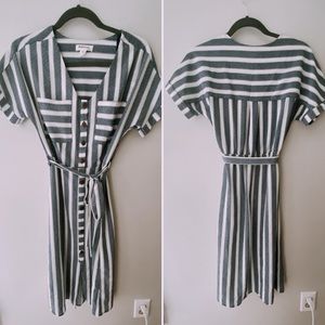 Short sleeved striped dress